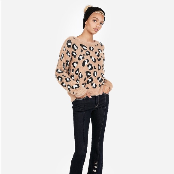 Express Sweaters - Express Leopard Sweater